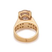 KUNZITE AND DIAMOND RING