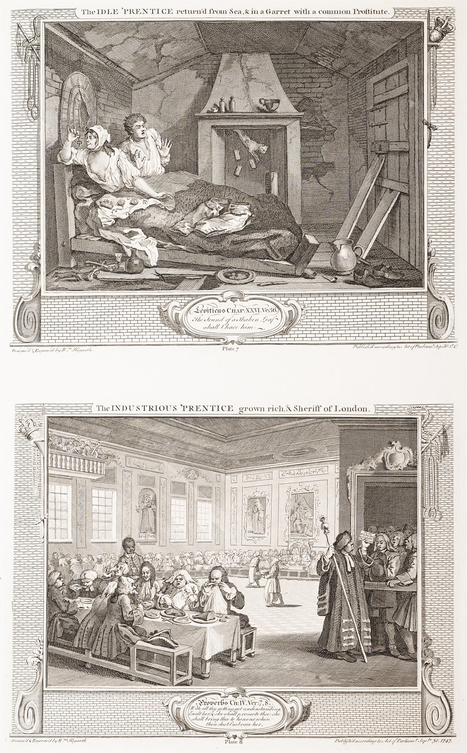 Industry and Idleness (the complete set of 12 prints)