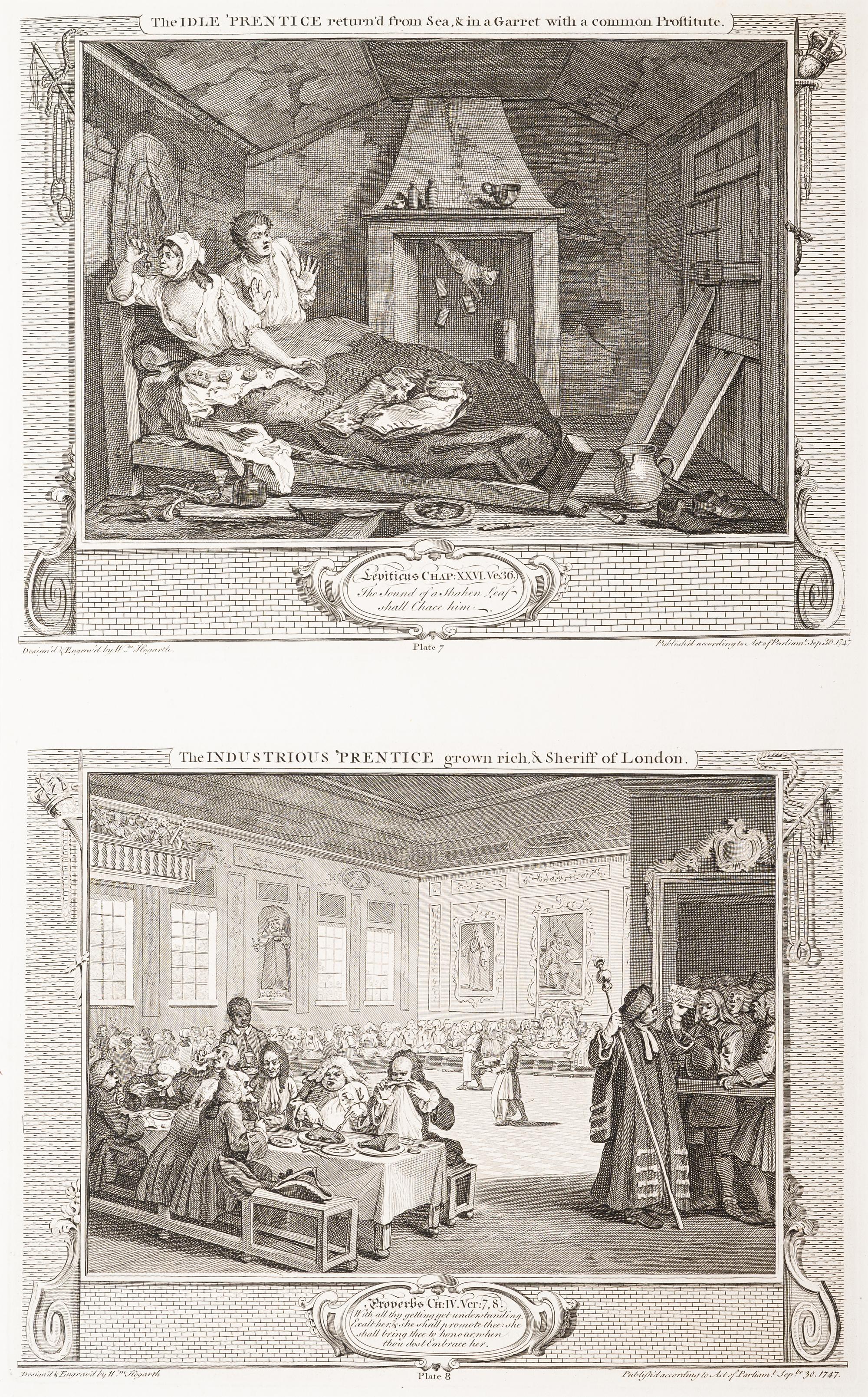 Industry and Idleness (the complete set of 12 prints)