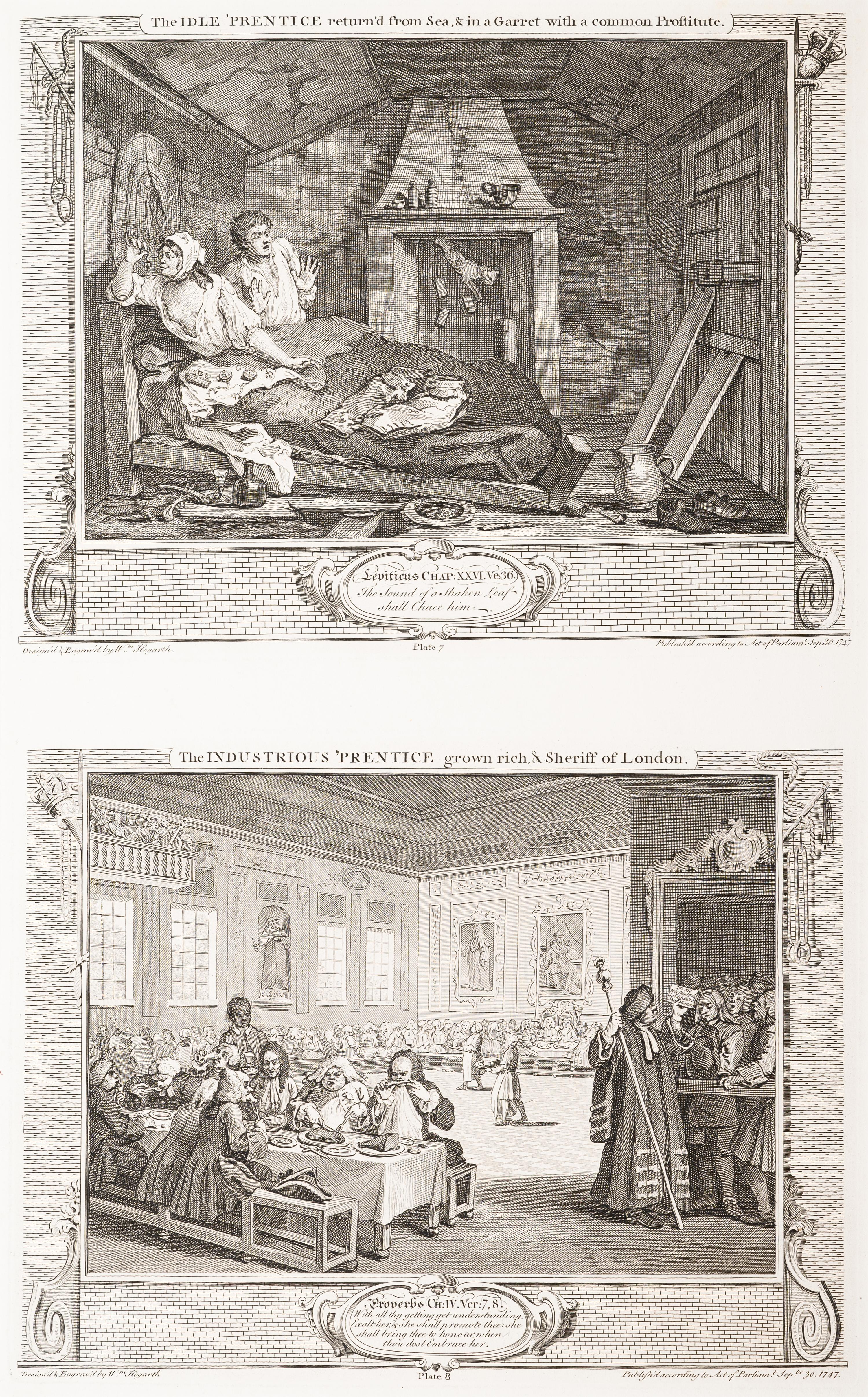 Industry and Idleness (the complete set of 12 prints)