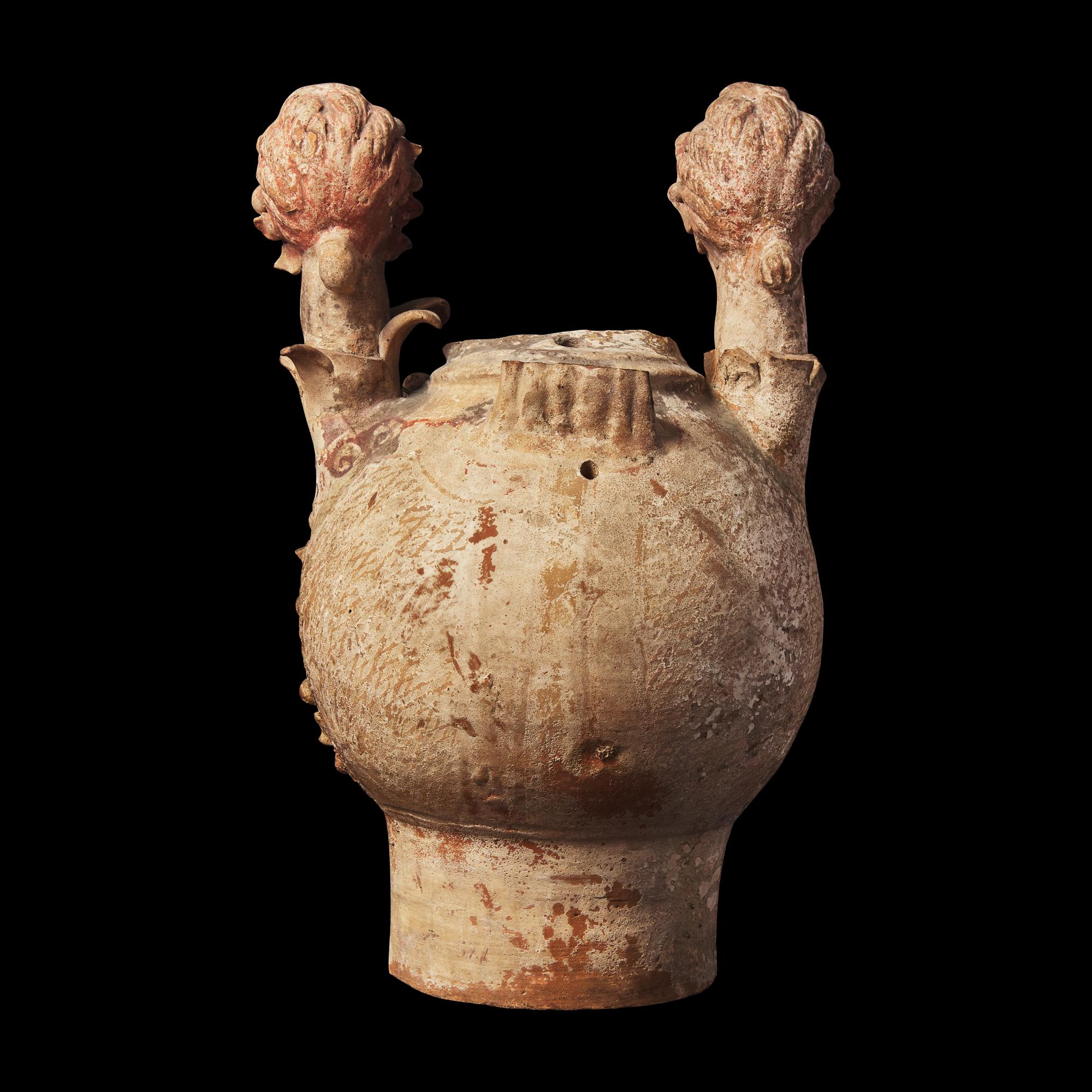 A Canosan Painted Terracotta Votive Vessel