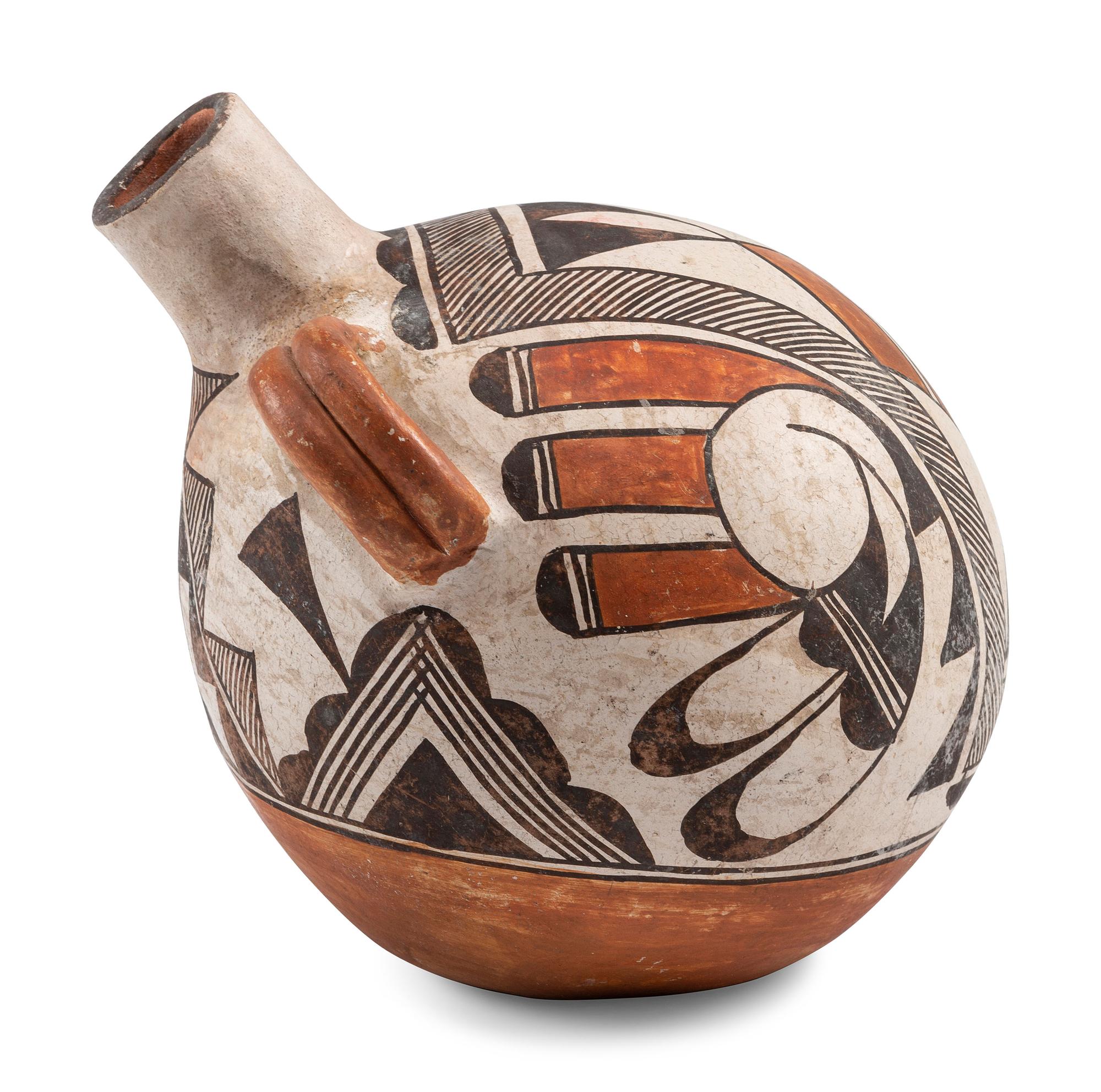 Acoma Painted Pottery Canteen