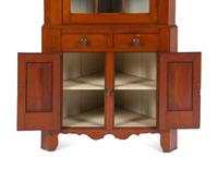 A Federal Cherrywood Corner Cupboard