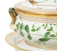 A Royal Copenhagen Flora Danica Large Porcelain Tureen and Underplate