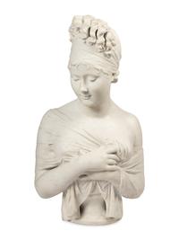 A Continental Marble Bust of Juliette Recamier After Joseph Chinard