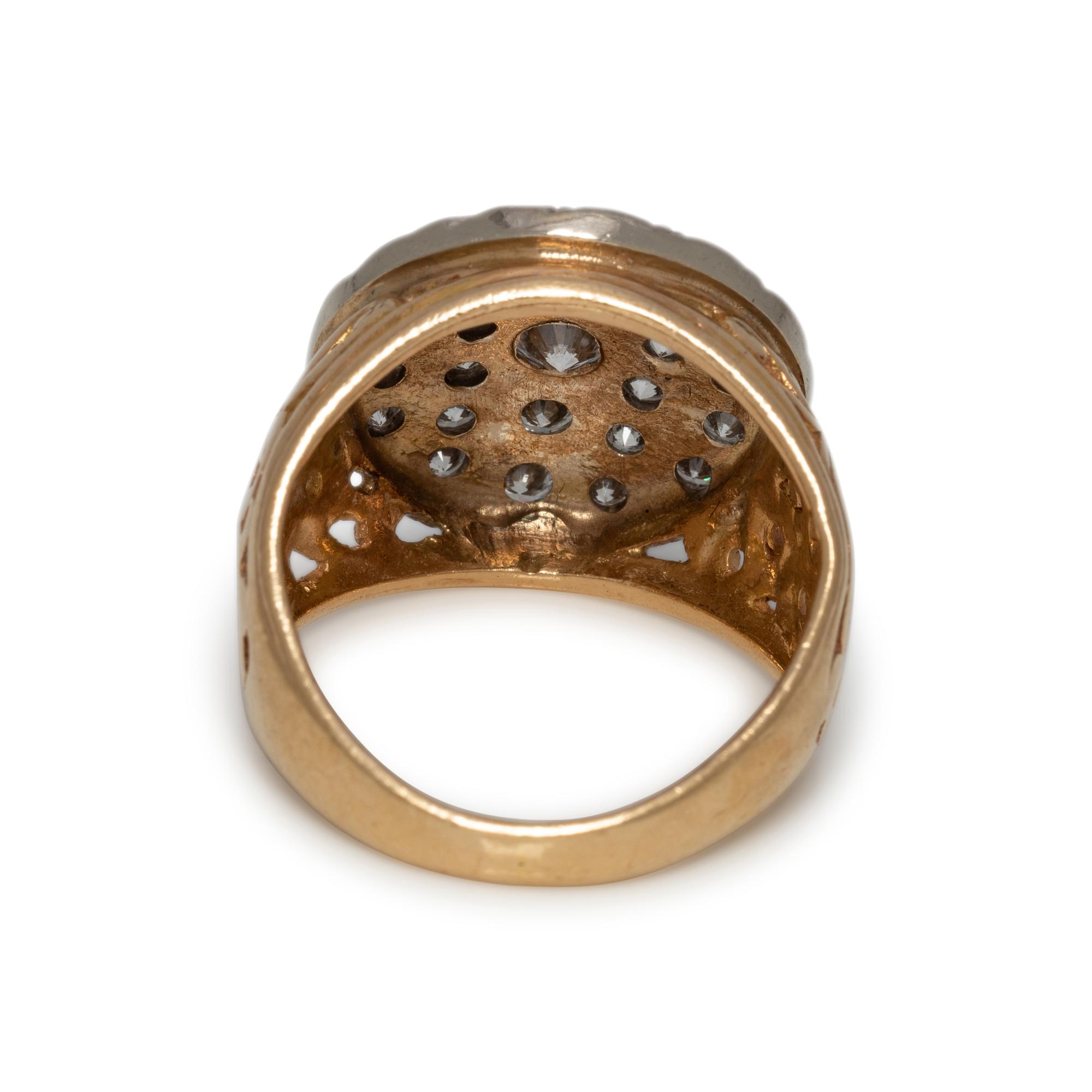 YELLOW GOLD AND DIAMOND RING