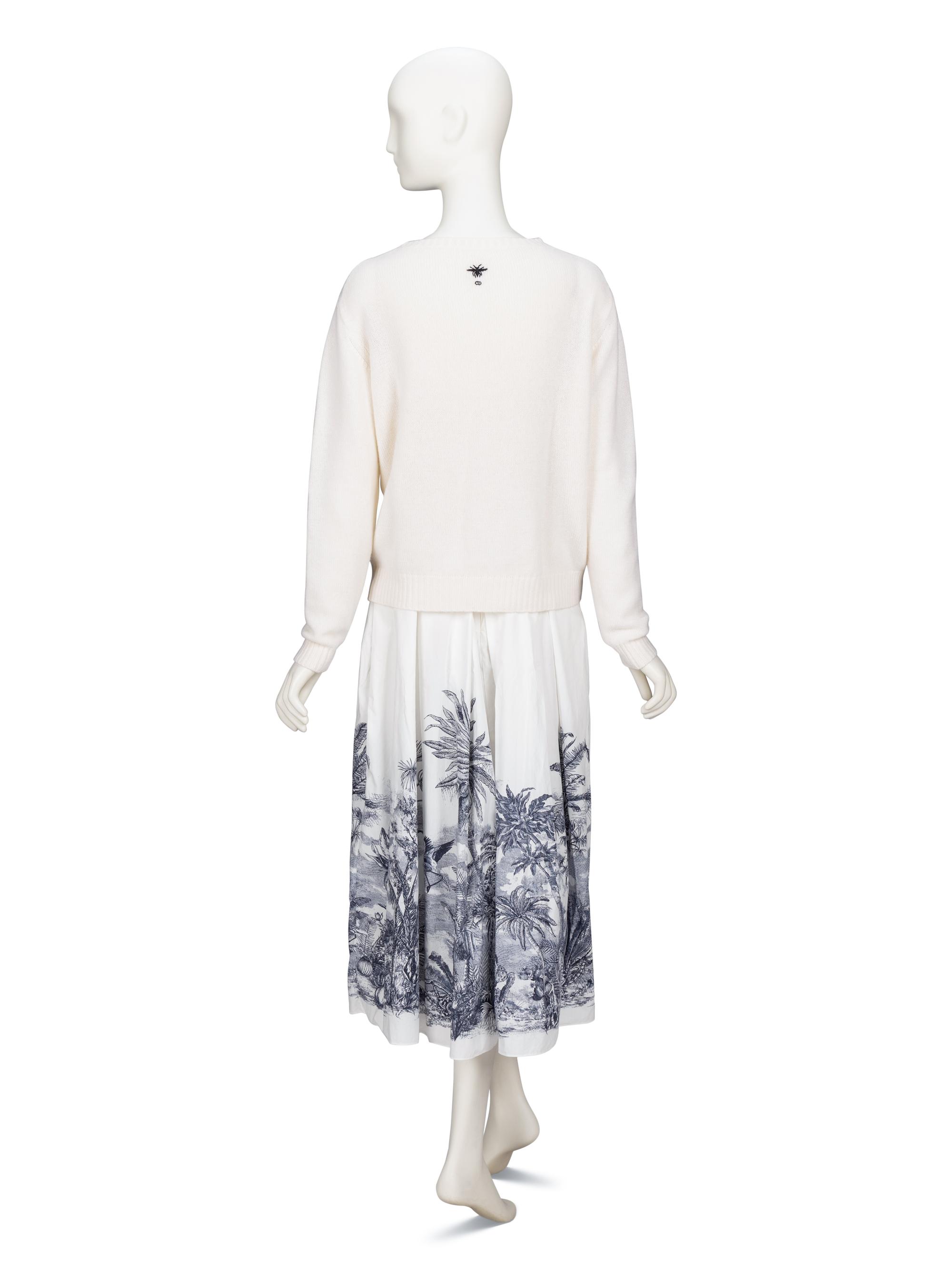 Christian Dior, Embroidered Sweater & Printed Skirt