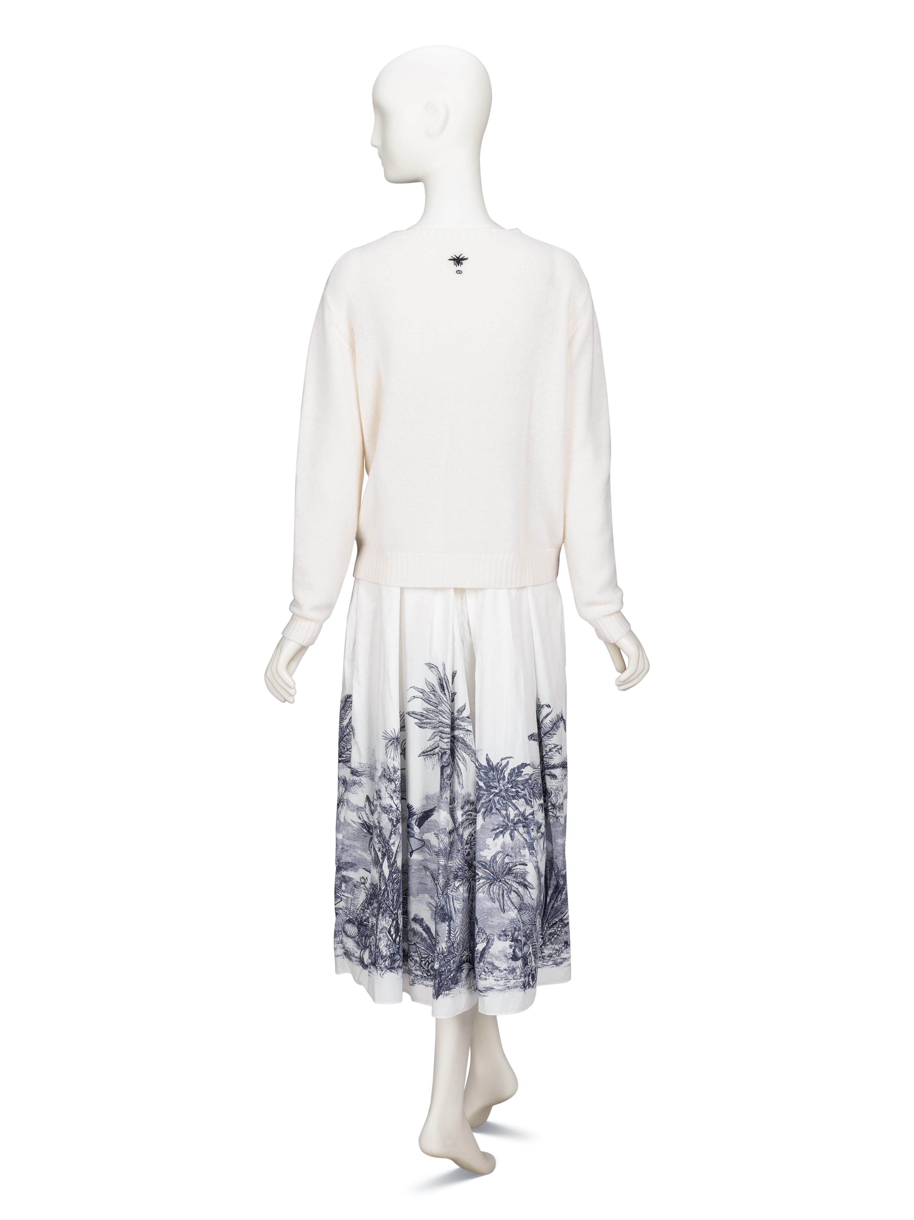 Christian Dior, Embroidered Sweater & Printed Skirt