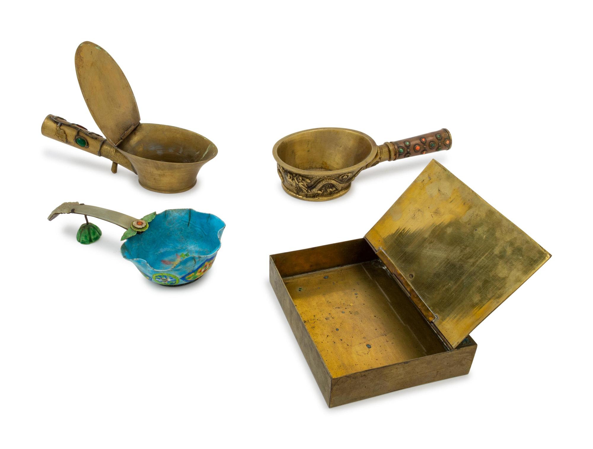 Four Chinese Metal Irons