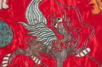Five Chinese Theatrical Embroidered Silk Set Dressings