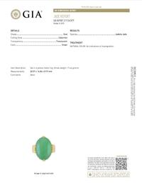 An 18 Karat Yellow Gold and Jadeite Ring, Gump's, 11.00 dwts.