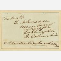 [Presidential] Jackson, Andrew Autograph Envelope with Affixed Cut Signature