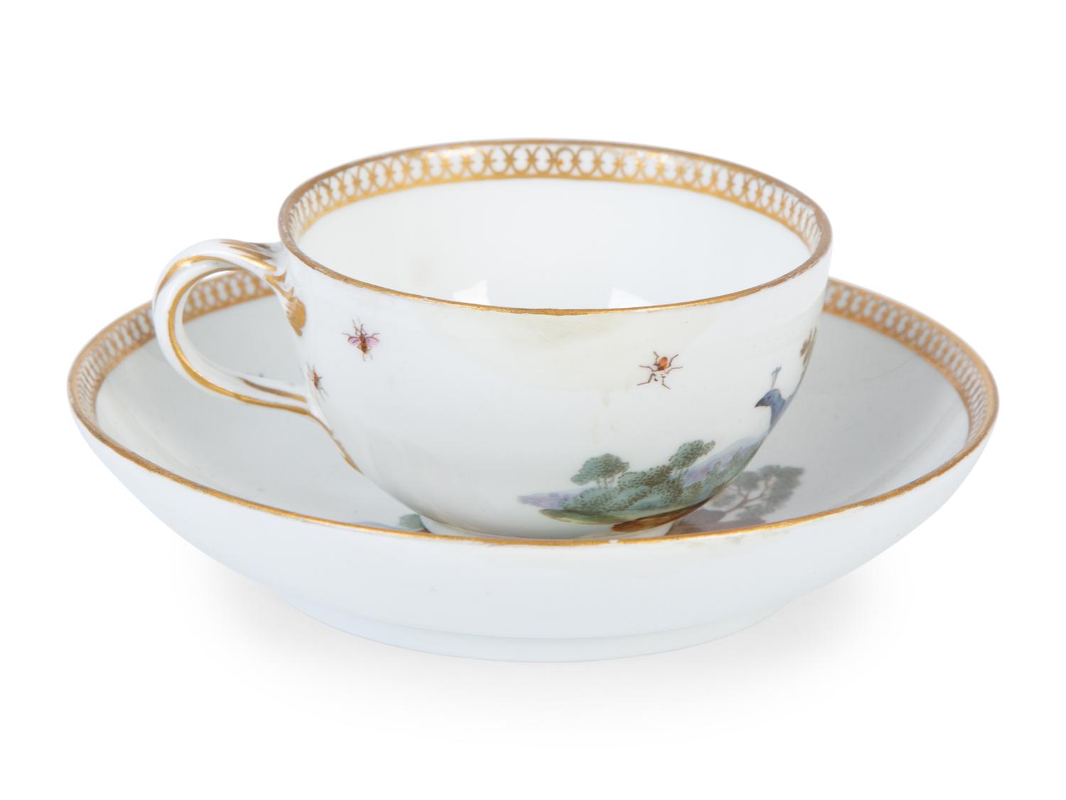 A Meissen Marcolini Period Porcelain Teacup and Undertray — 18TH CENTURY
