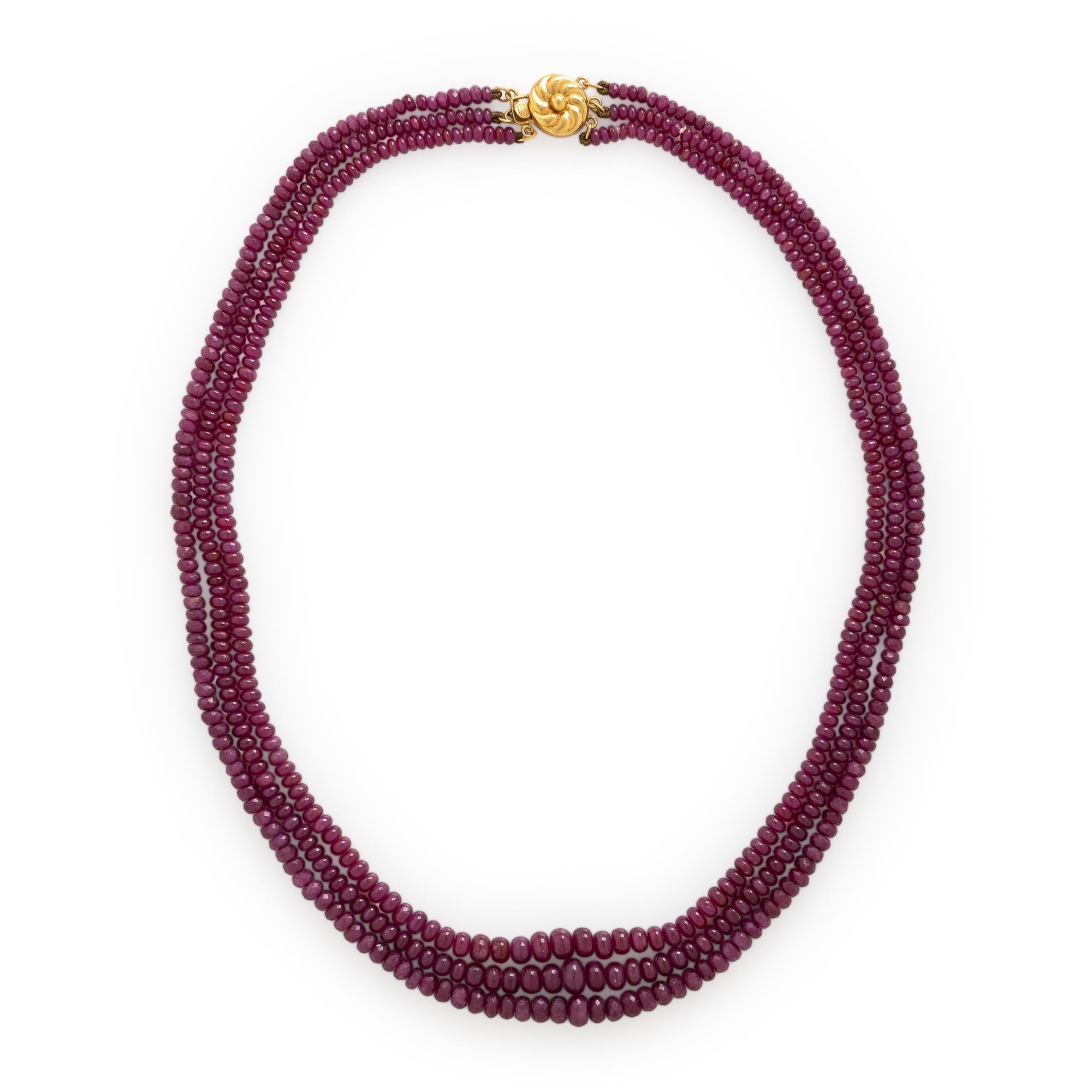 Ruby Bead Necklace