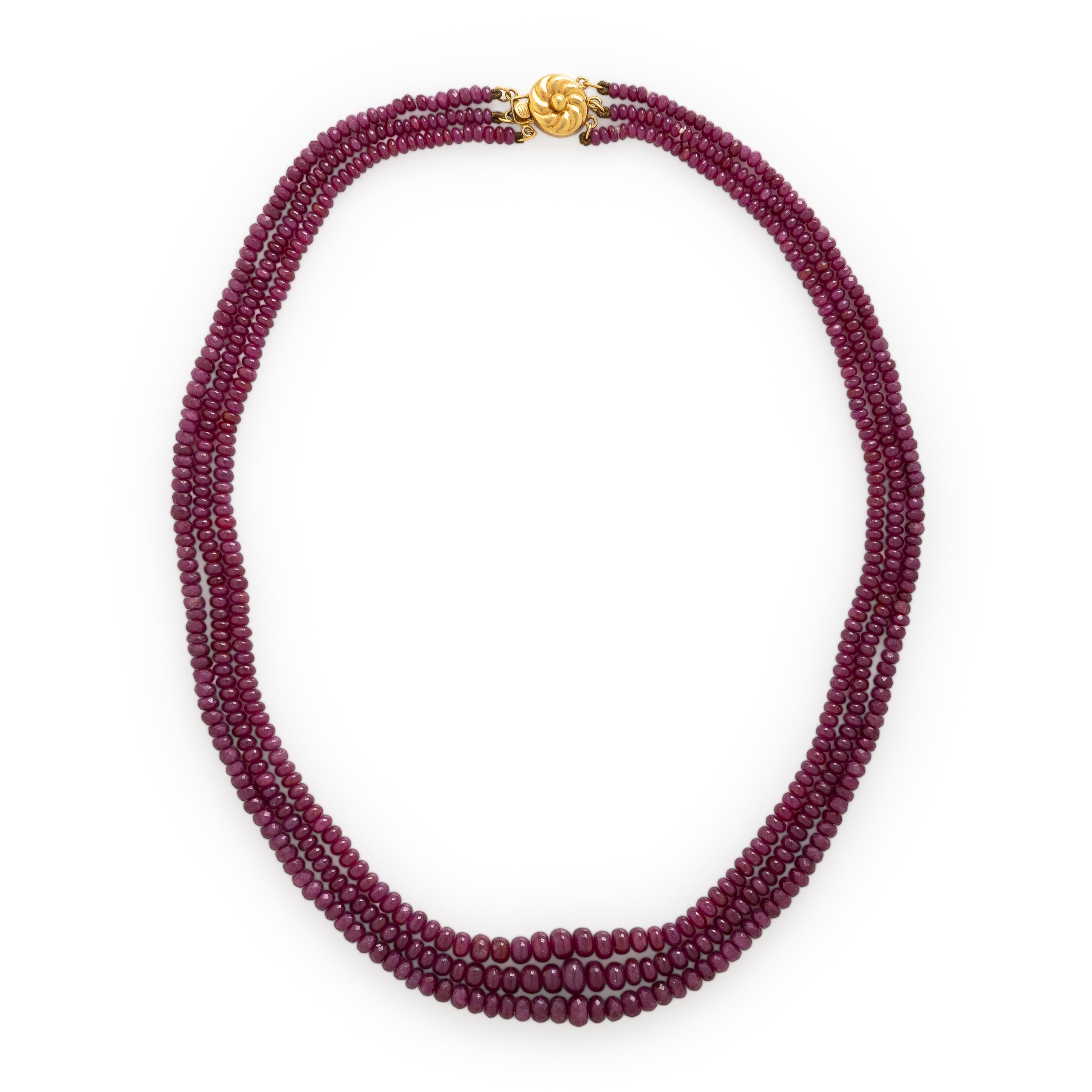Ruby Bead Necklace