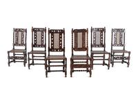 An Assembled Set of Six English Dining Chairs