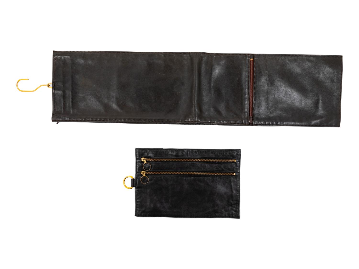 Max Cross France Leather Travel Bags, 1970s-80s