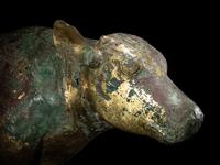 A Gilt Copper Figure of a Bovine