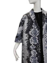 Prada Blue Snake Skin Print Coat, c.2010s