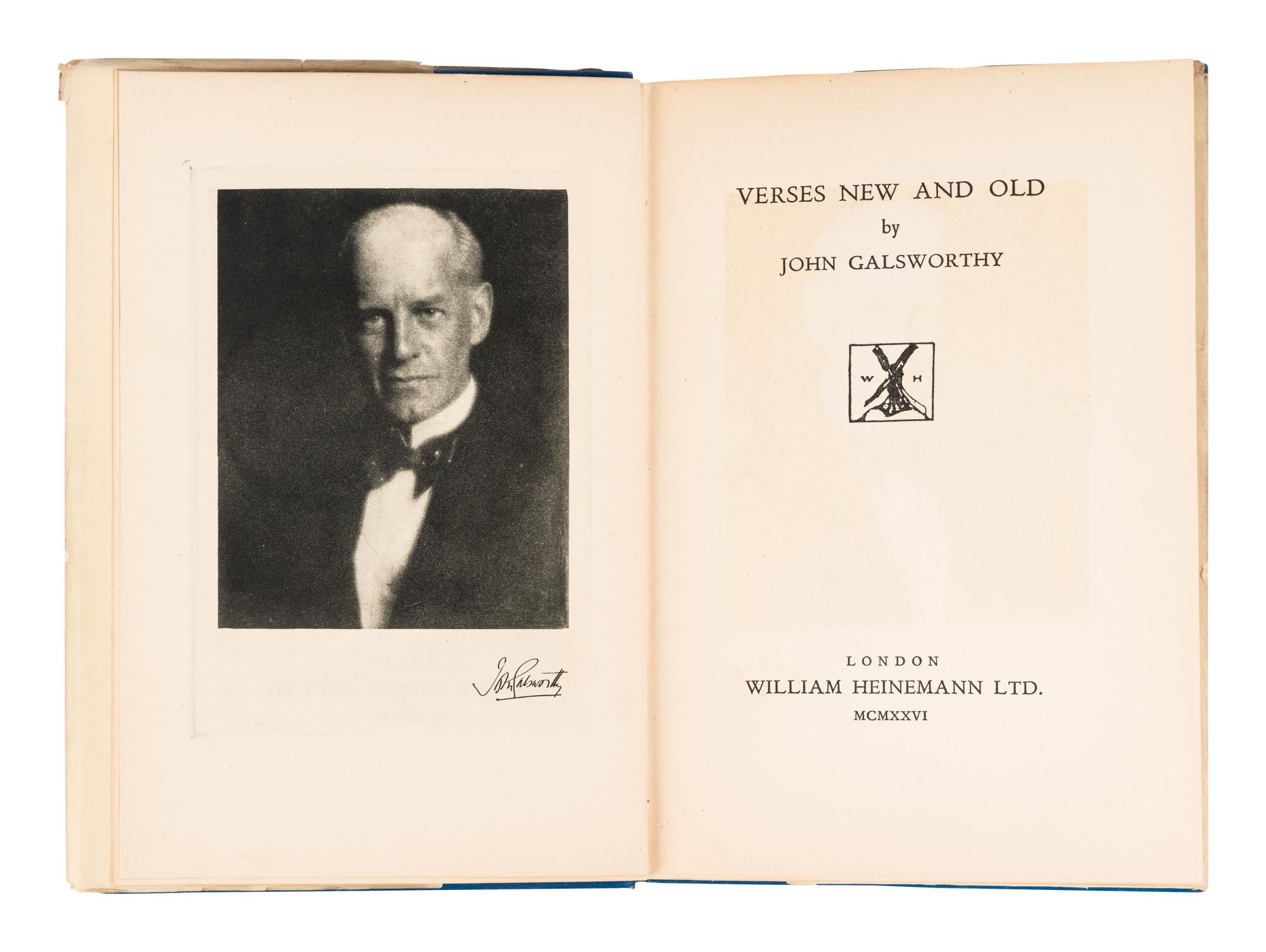 [LITERATURE -- ENGLISH]. A group of 8 works by John Galsworthy and D.H. Lawrence, comprising: