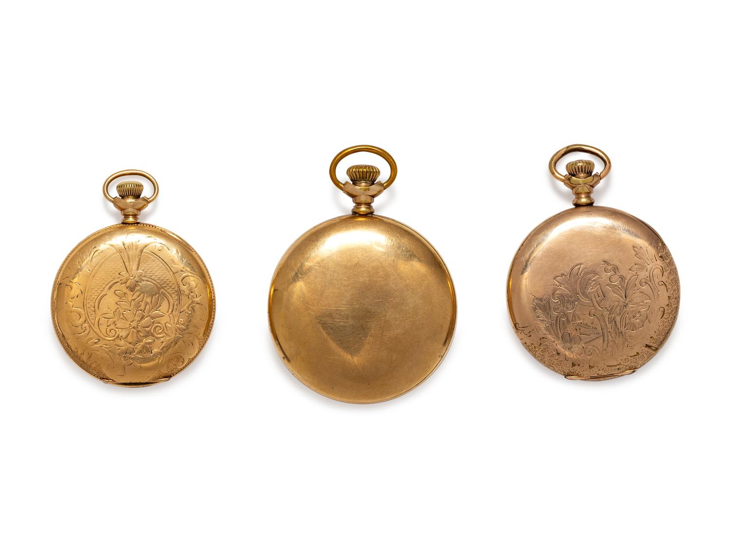 A Collection of Gold Filled Pocket Watches,