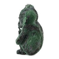 A Carved Ruby Zoisite Figure of a Monkey