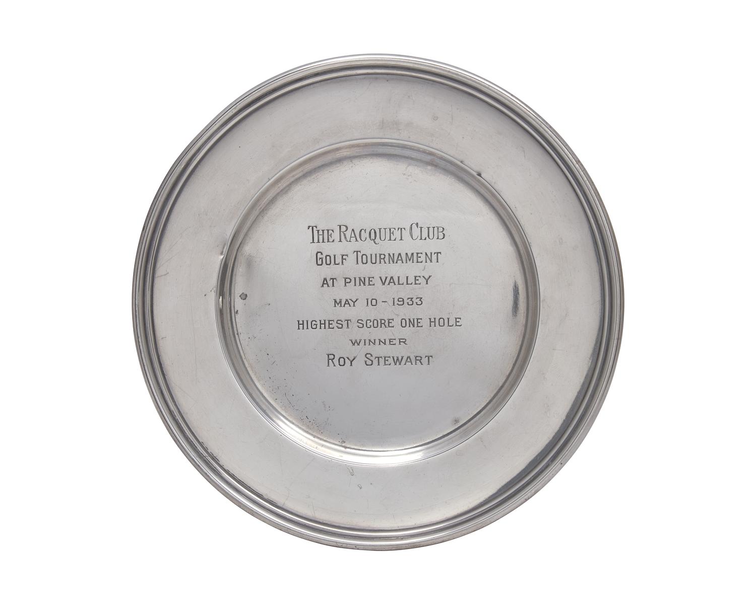 An Assembled Collection of American Silver Trophy Chargers and Trophy Cups