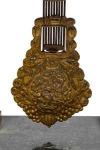 An Empire Style Gilt Bronze Mounted Marble Portico Clock