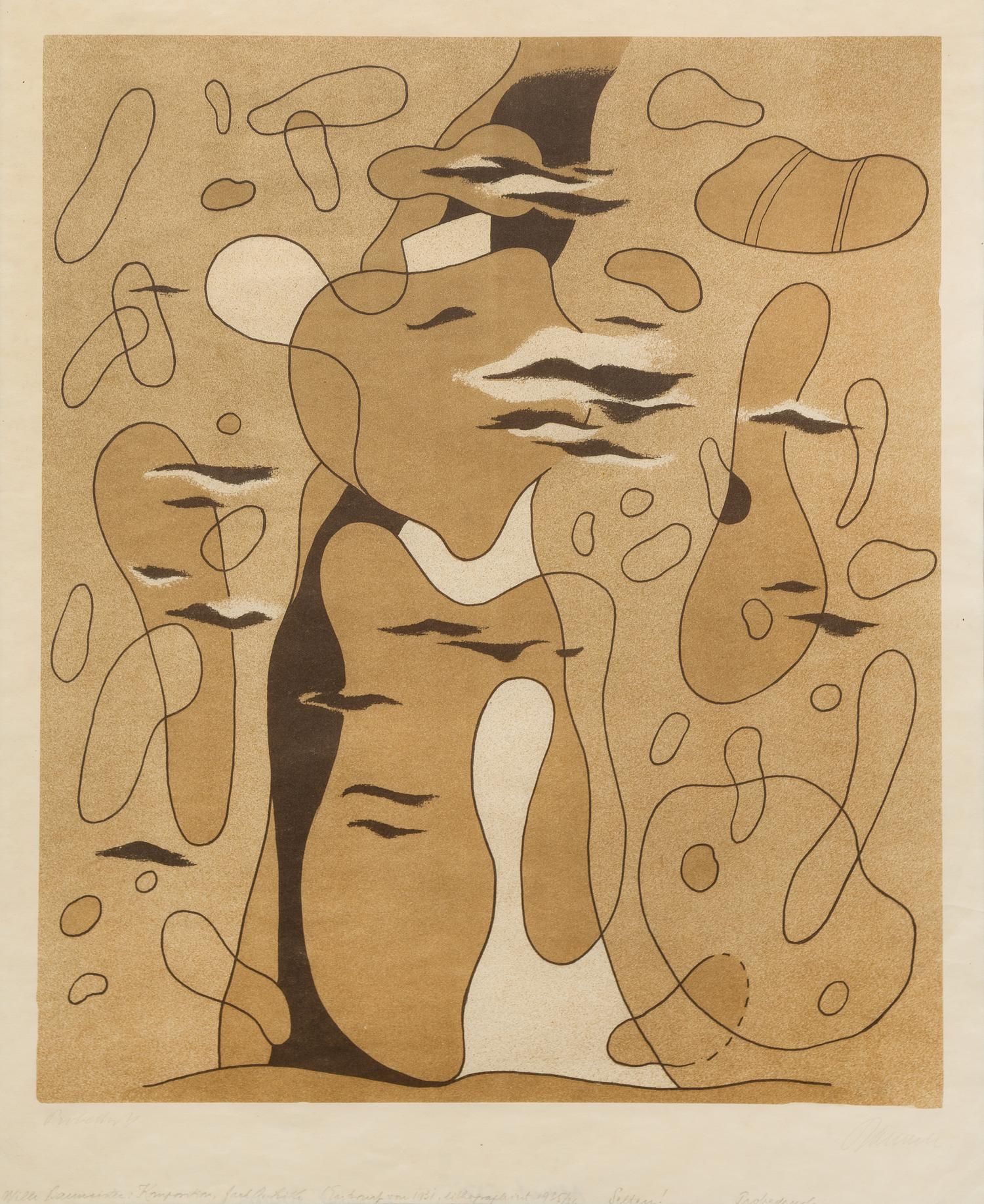 Willi Baumeister, (German, 1889–1955), Flämmchenfigur (Mit Flämmchen), 1931