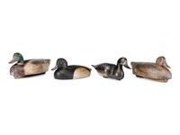 Four Carved and Painted Wood Duck Decoys