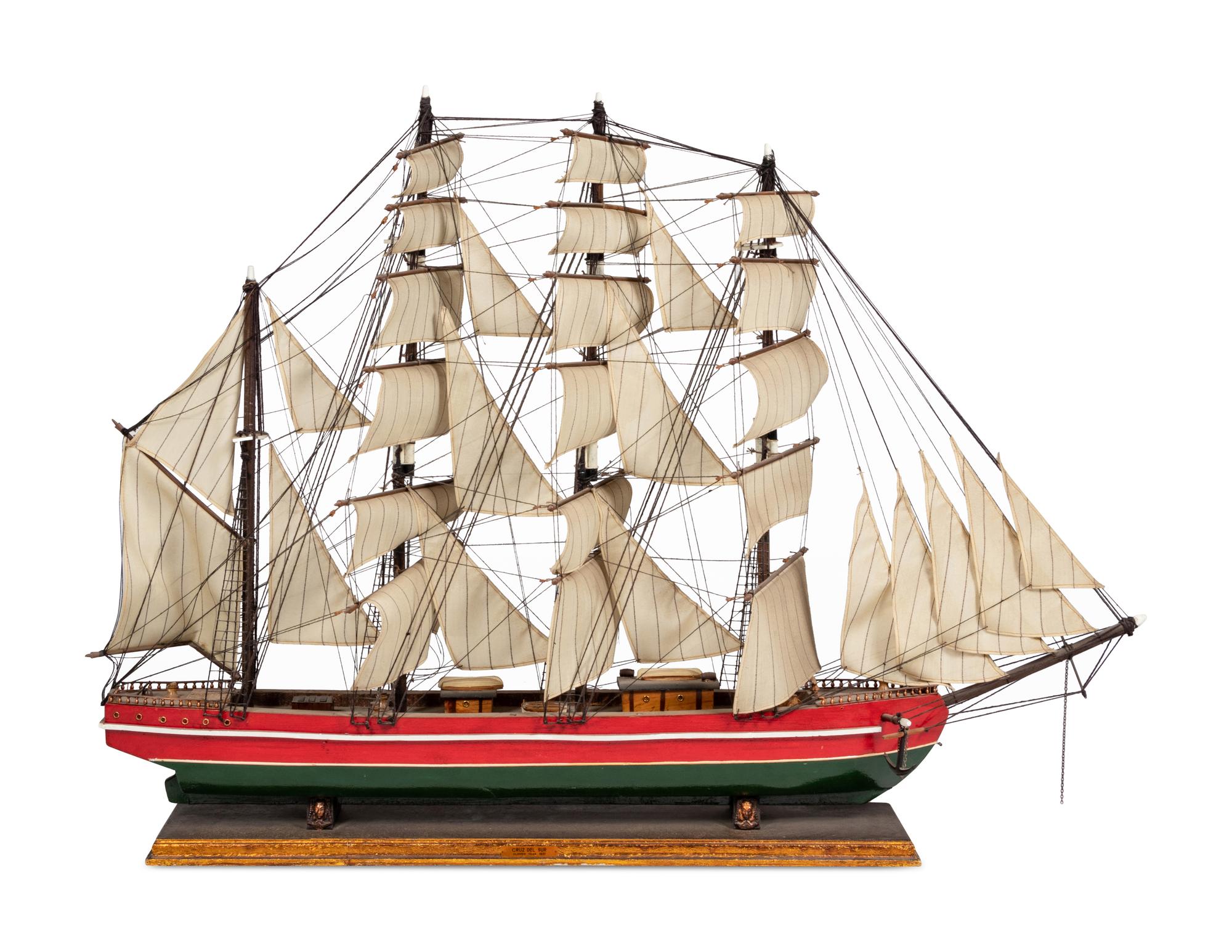 A Wooden Model of the Clipper Ship, Cruise del Sur