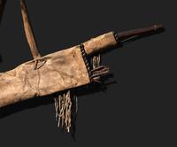 Sioux Bow Case and Quiver, with Bow and Arrows