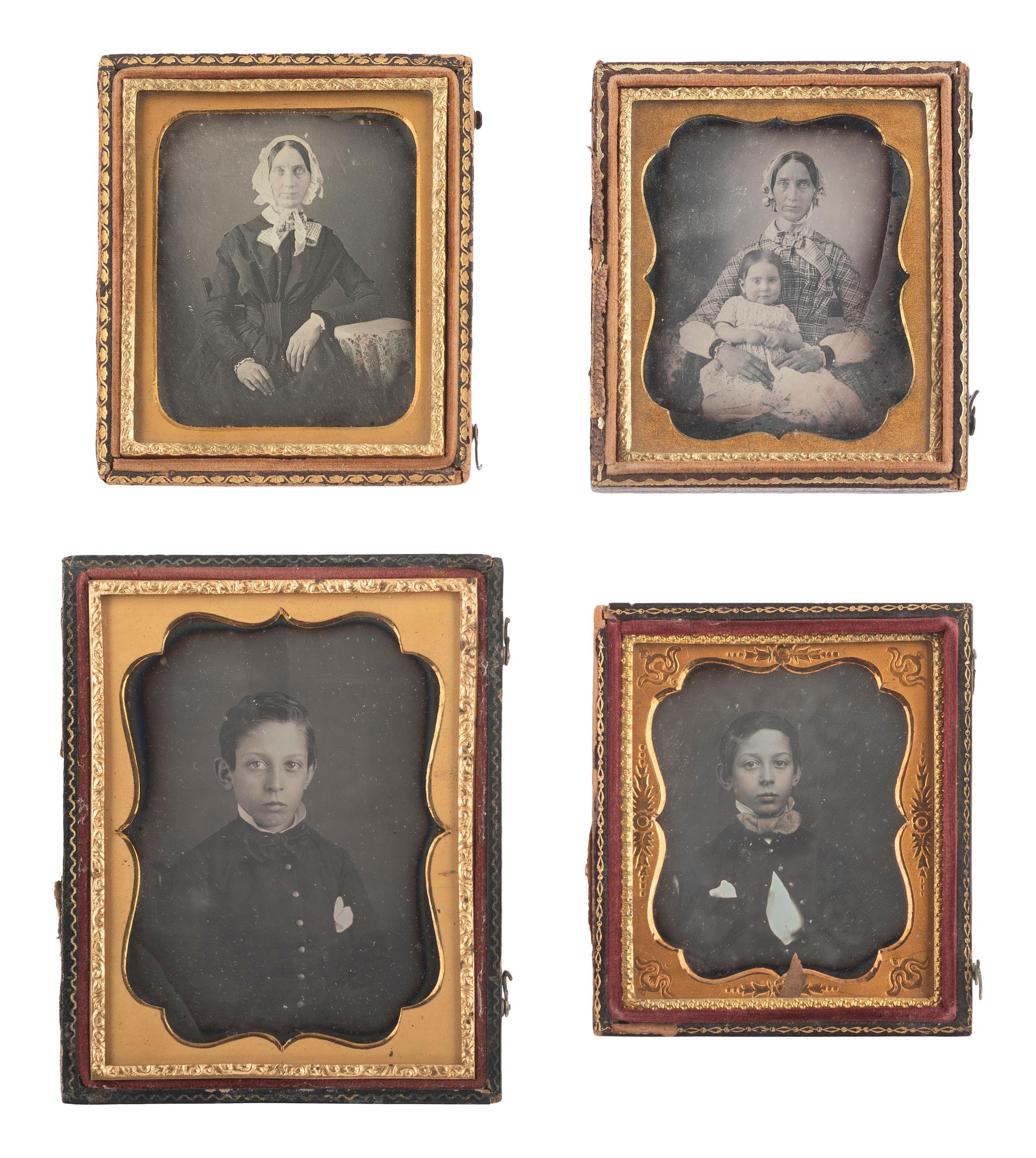 [EARLY PHOTOGRAPHY]. 13 pairs of daguerreotypes featuring the same subjects, some likely copies.
