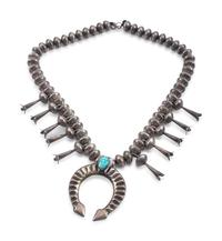 Navajo Mercury Dime Squash Blossom Necklace