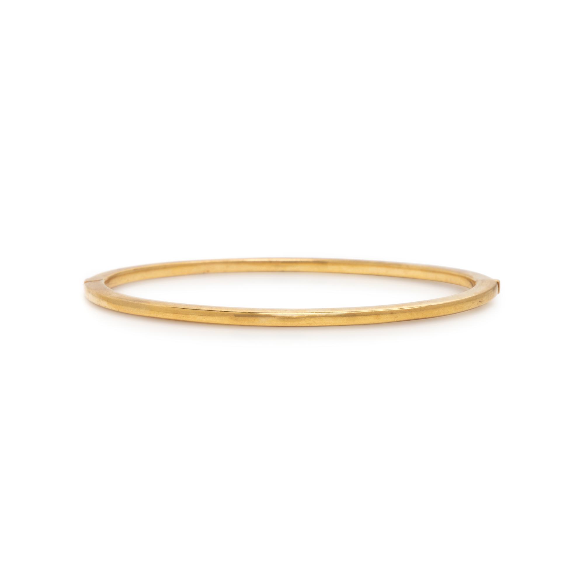 Diamond and Yellow Gold Bangle Bracelet