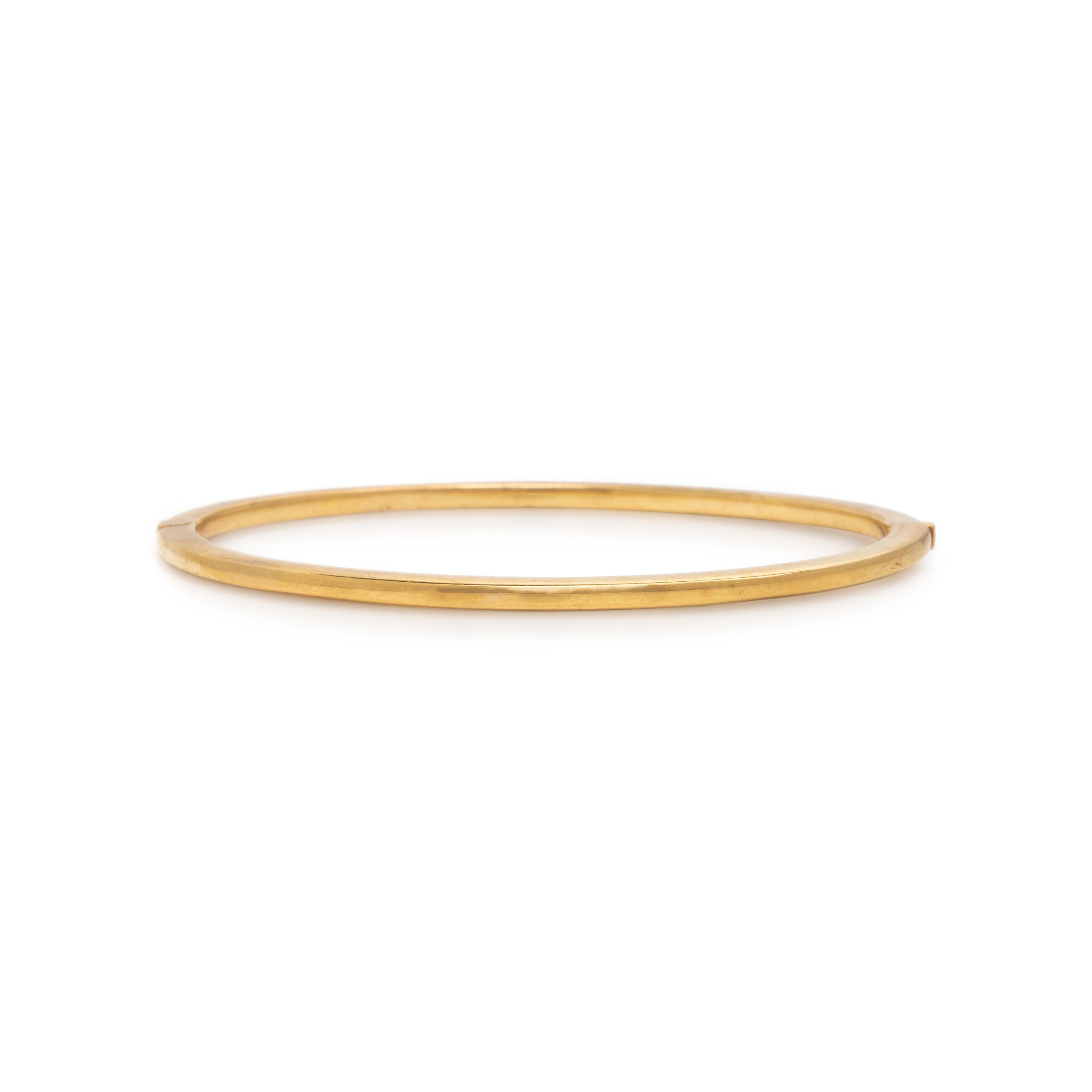 Diamond and Yellow Gold Bangle Bracelet