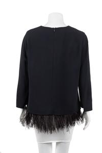 Escada Blouse with Feather Trim, 1990-2000s