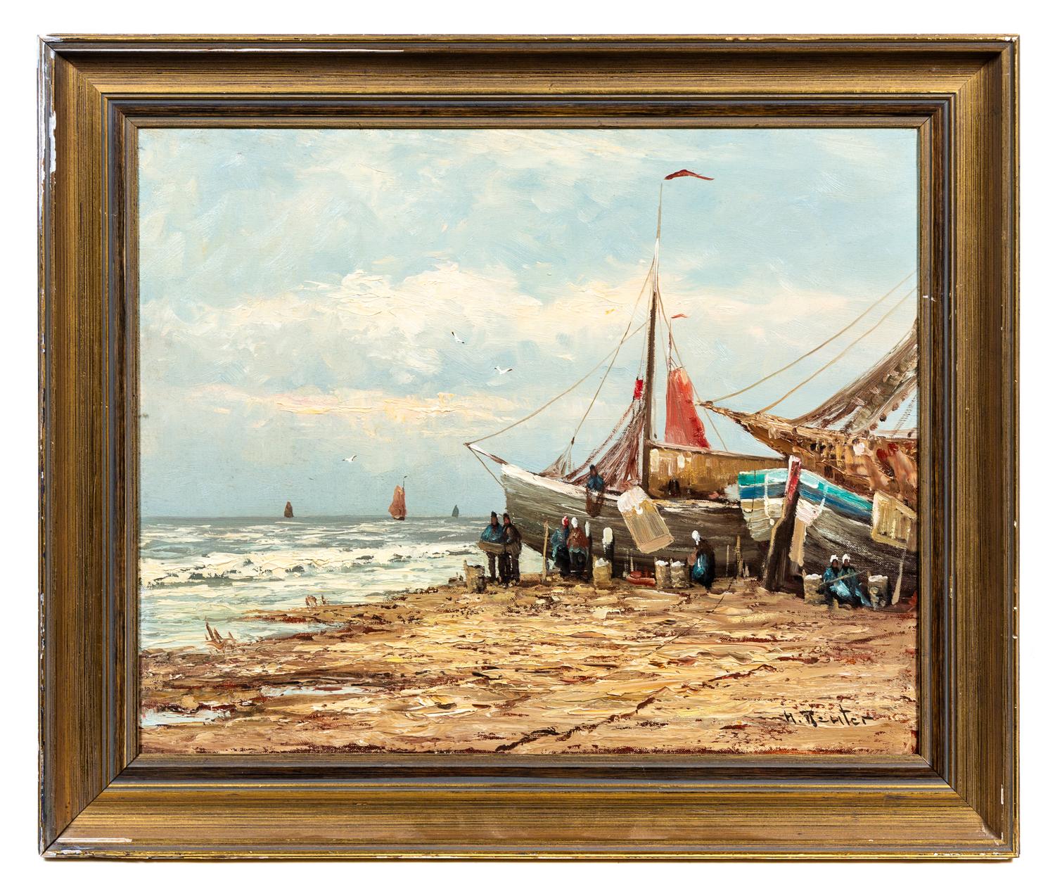 Helmut Reuter, (German, 1913-1985), Ships at Sea (two works)