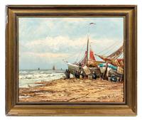 Helmut Reuter, (German, 1913-1985), Ships at Sea (two works)