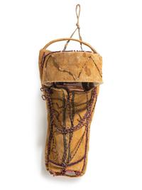 Apache Beaded Hide Doll Cradle