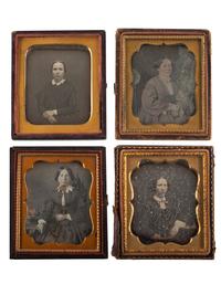 [EARLY PHOTOGRAPHY]. A collection of 19 daguerreotypes of middle aged women, including:
