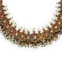 Yellow Gold, Enamel, and Multigem Mughal Style Demi Parure