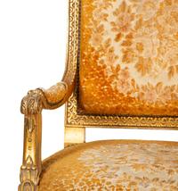 A Pair of Louis XVI Style Giltwood Fauteuils a la Reine