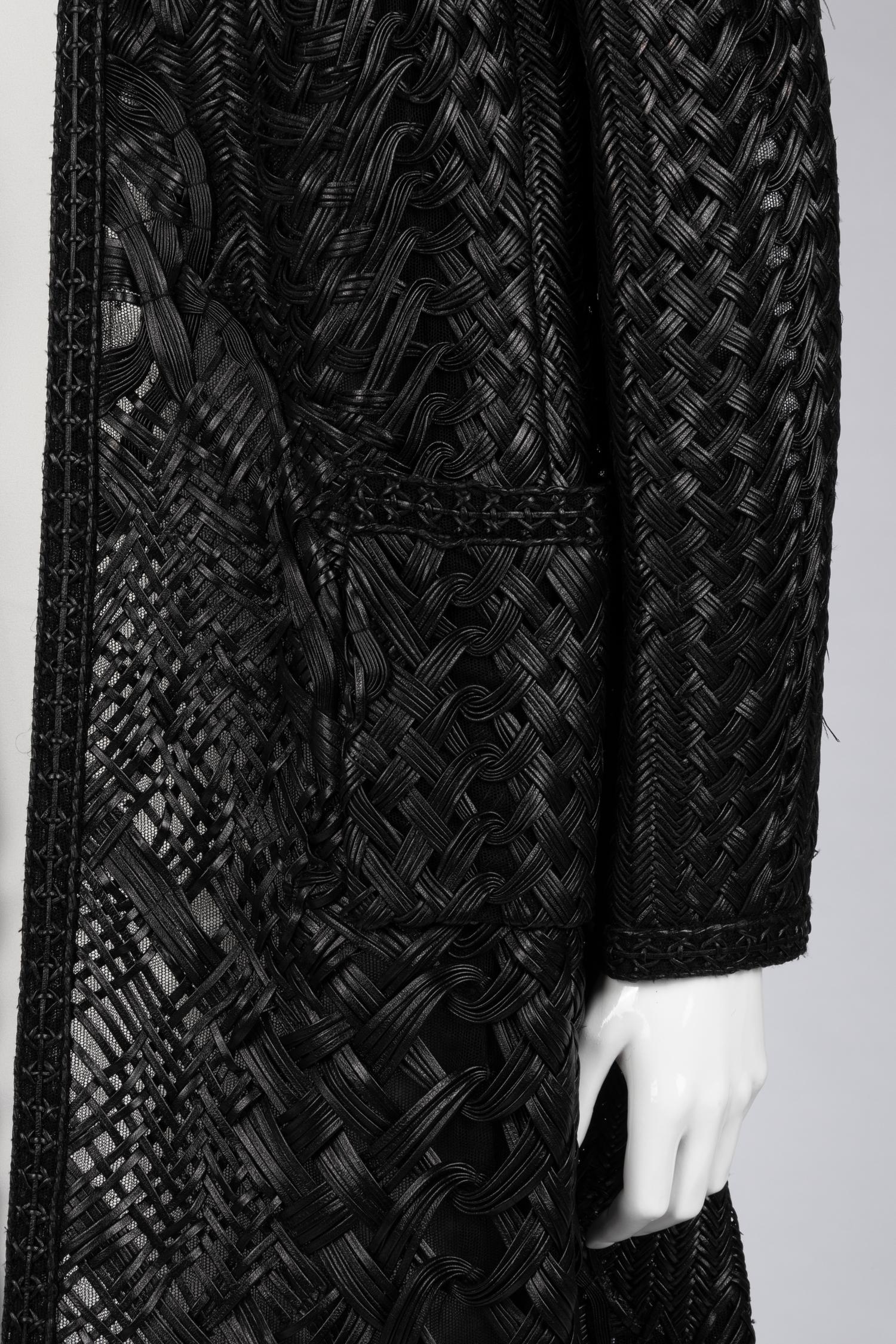 Chado Ralph Rucci Braided and Woven Leather Jacket