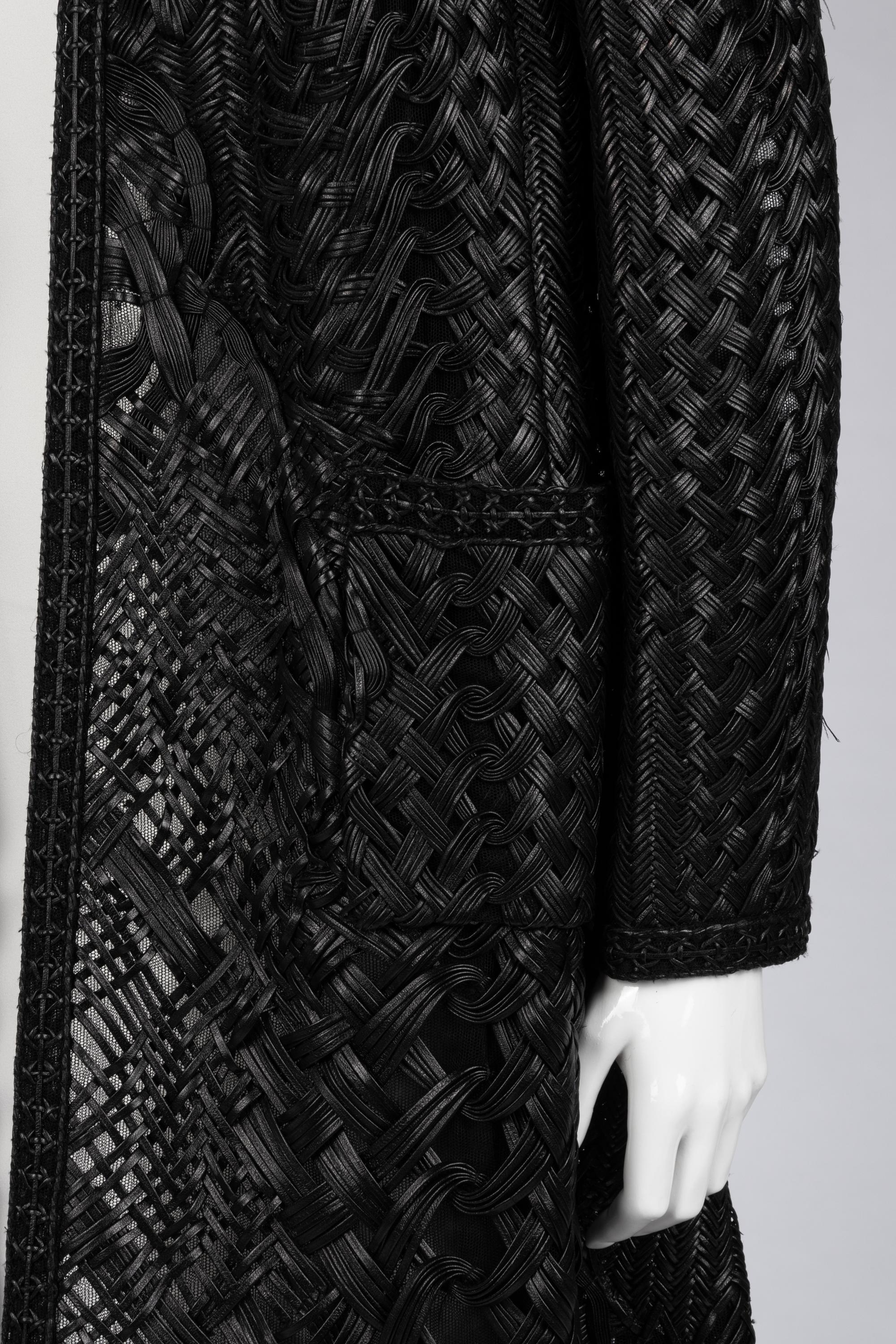 Chado Ralph Rucci Braided and Woven Leather Jacket