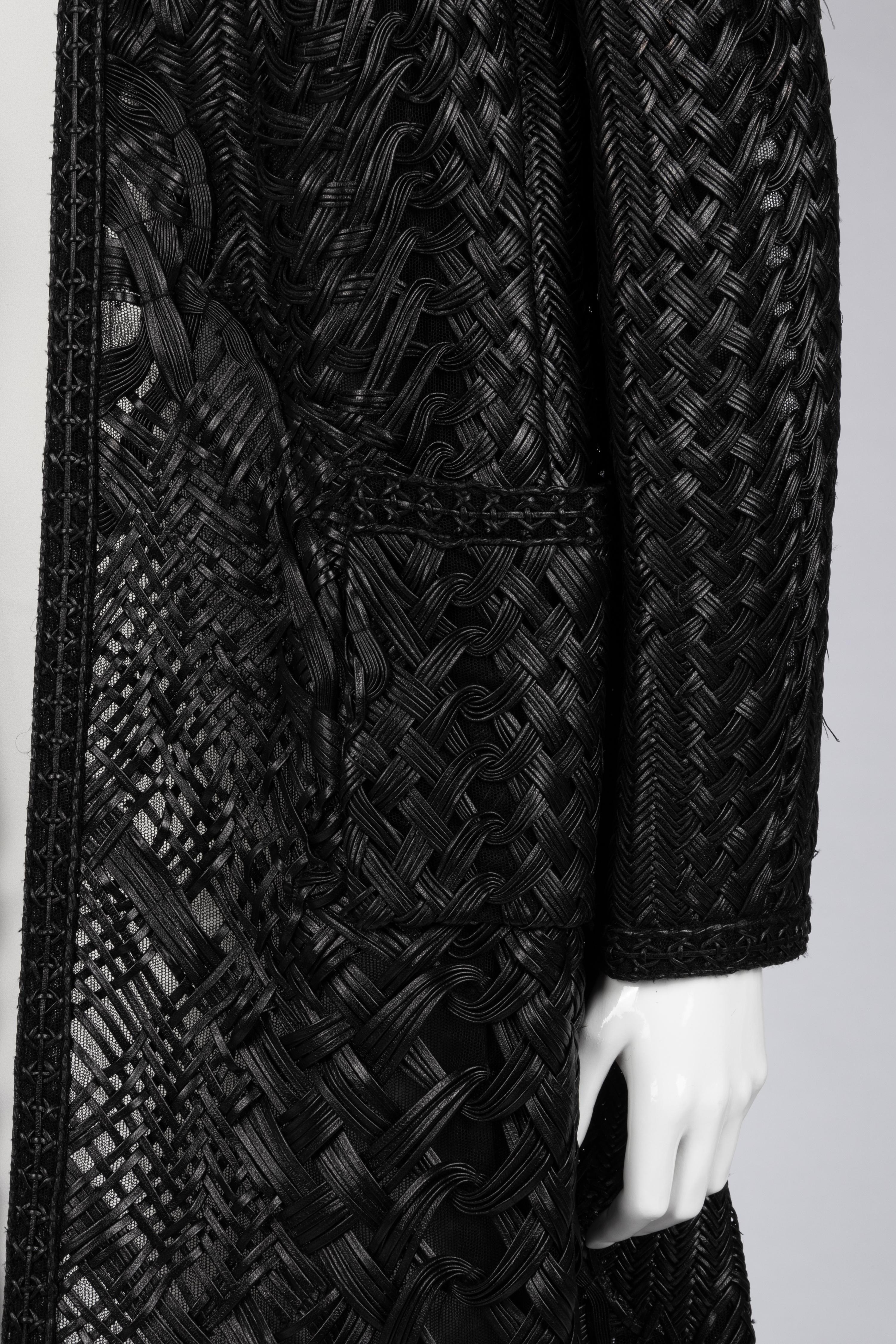 Chado Ralph Rucci Braided and Woven Leather Jacket