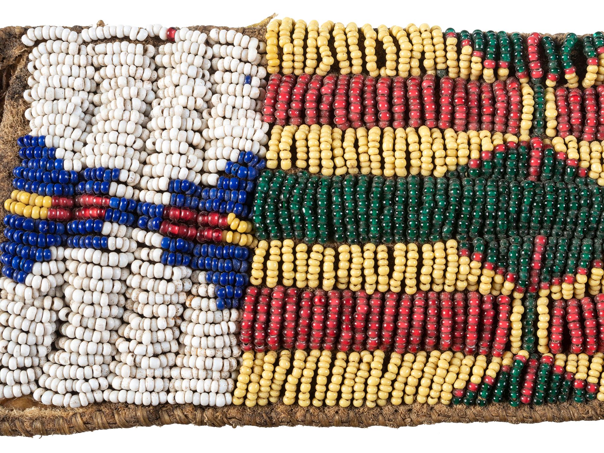 Sioux Beaded Buffalo Hide Knife Sheath