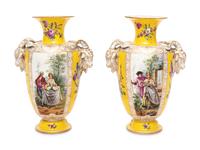 A Pair of Dresden Porcelain Vases