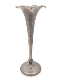 A Shreve & Co. Silver Trumpet Vase
