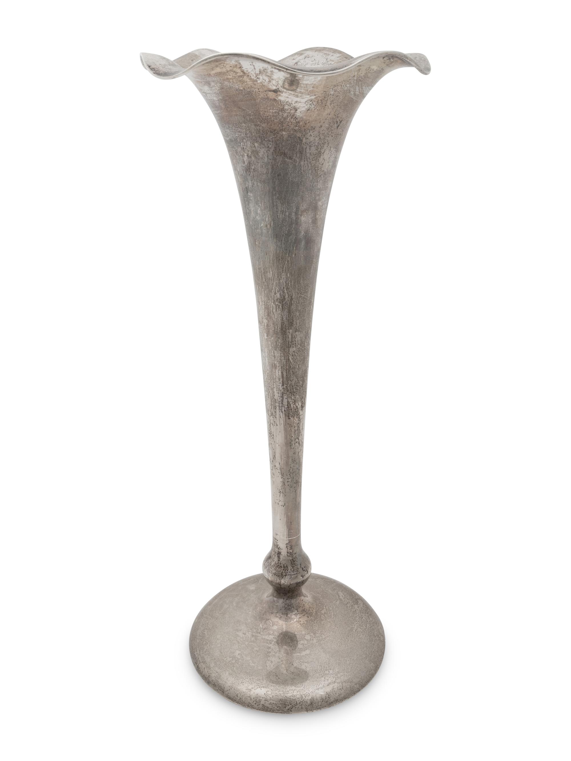 A Shreve & Co. Silver Trumpet Vase
